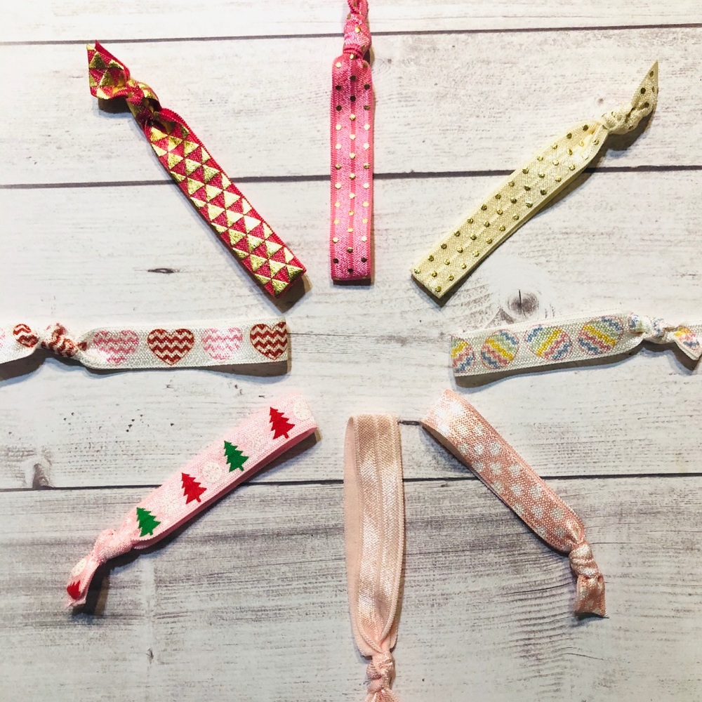 Hair ties Ser of 8 headbands hair bows